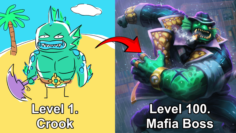 SHUD as a level 1 Crook and Level 100 Mafia Boss.