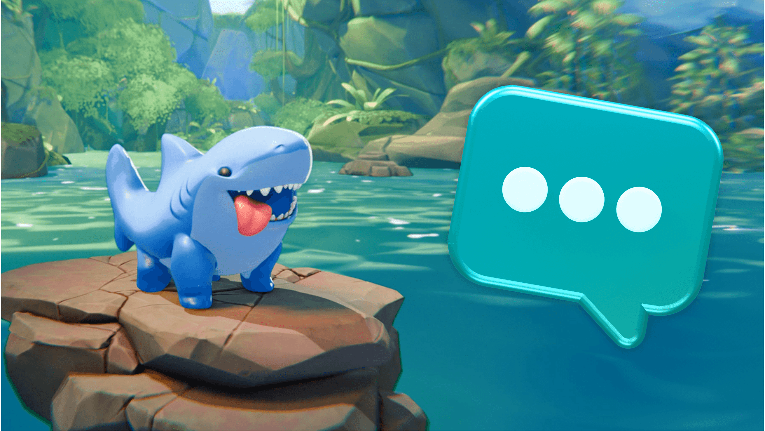 shark with speech bubble